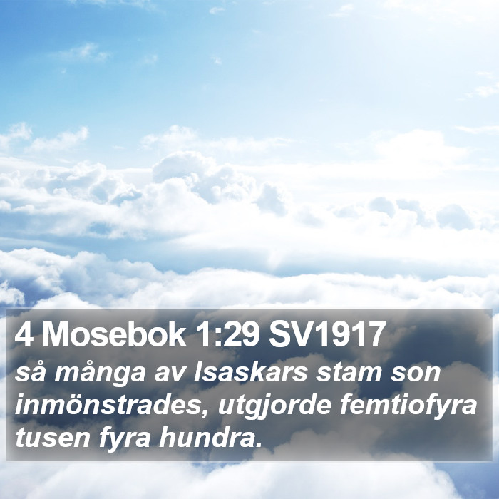 4 Mosebok 1:29 SV1917 Bible Study