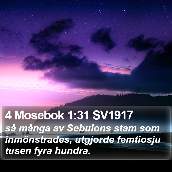 4 Mosebok 1:31 SV1917 Bible Study