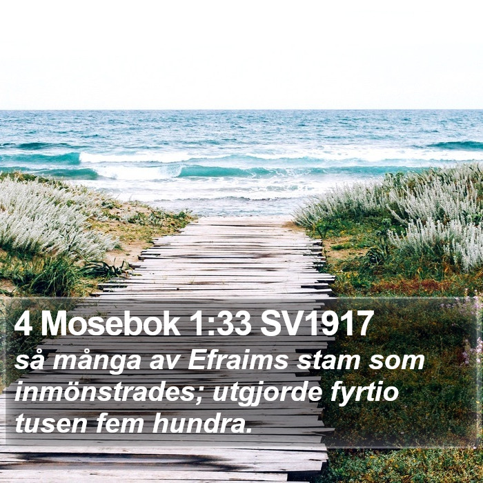 4 Mosebok 1:33 SV1917 Bible Study