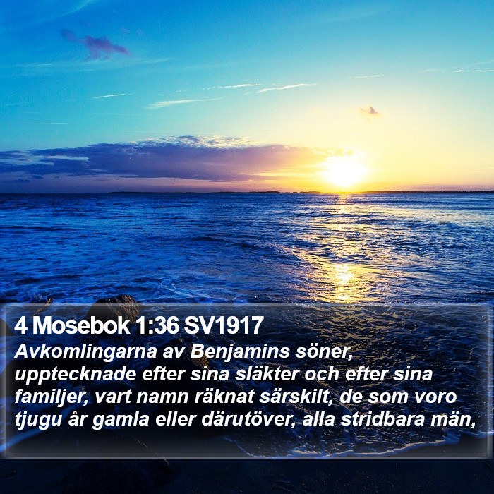 4 Mosebok 1:36 SV1917 Bible Study