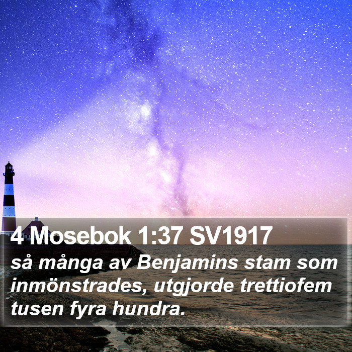 4 Mosebok 1:37 SV1917 Bible Study