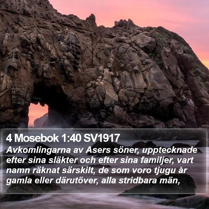 4 Mosebok 1:40 SV1917 Bible Study