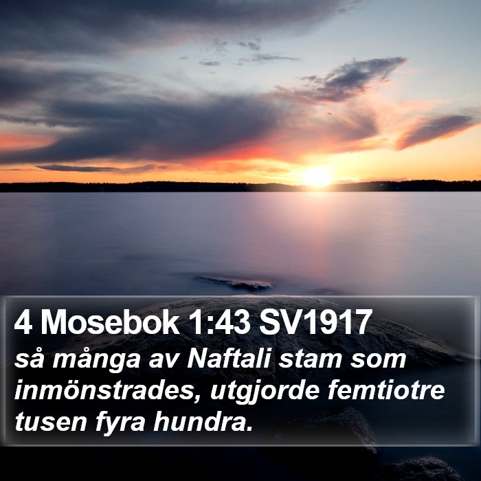 4 Mosebok 1:43 SV1917 Bible Study