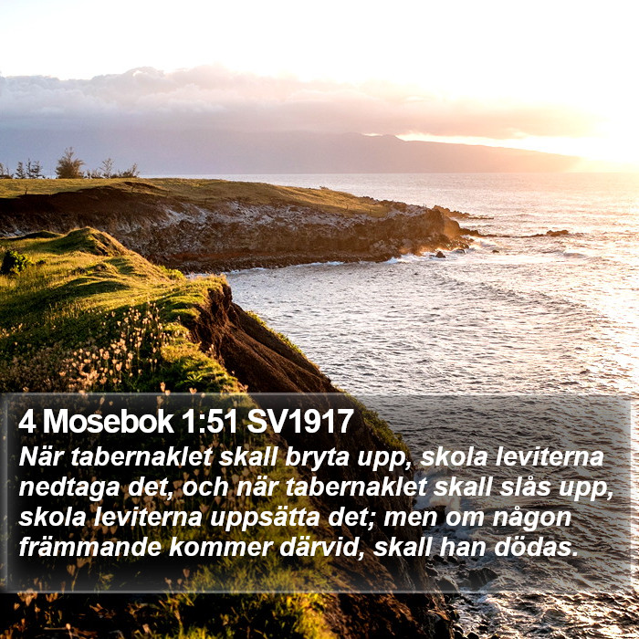 4 Mosebok 1:51 SV1917 Bible Study