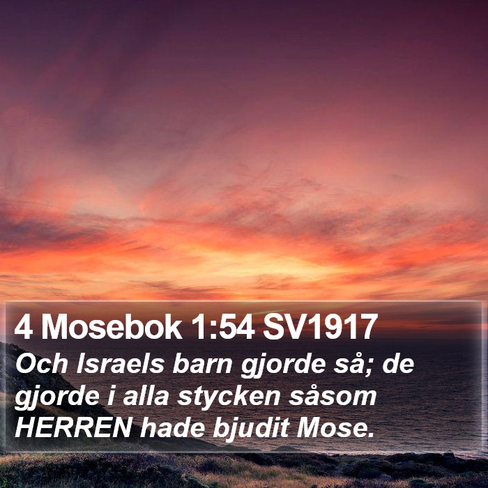 4 Mosebok 1:54 SV1917 Bible Study