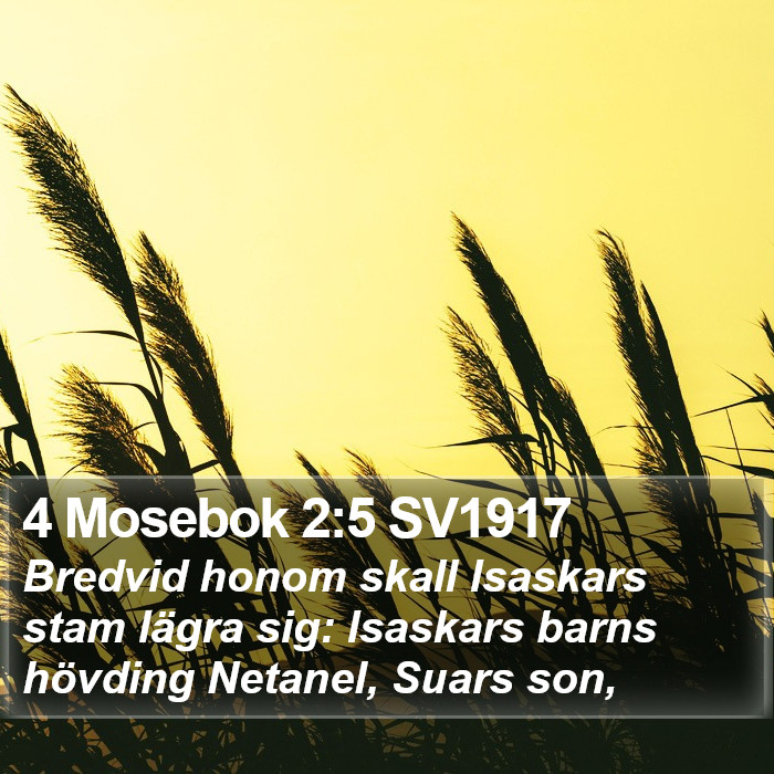 4 Mosebok 2:5 SV1917 Bible Study