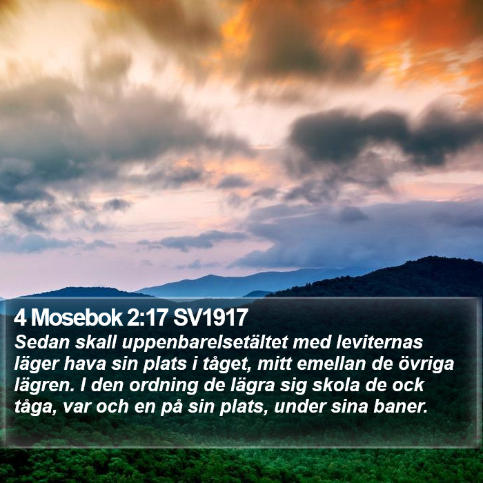 4 Mosebok 2:17 SV1917 Bible Study