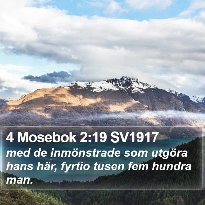 4 Mosebok 2:19 SV1917 Bible Study