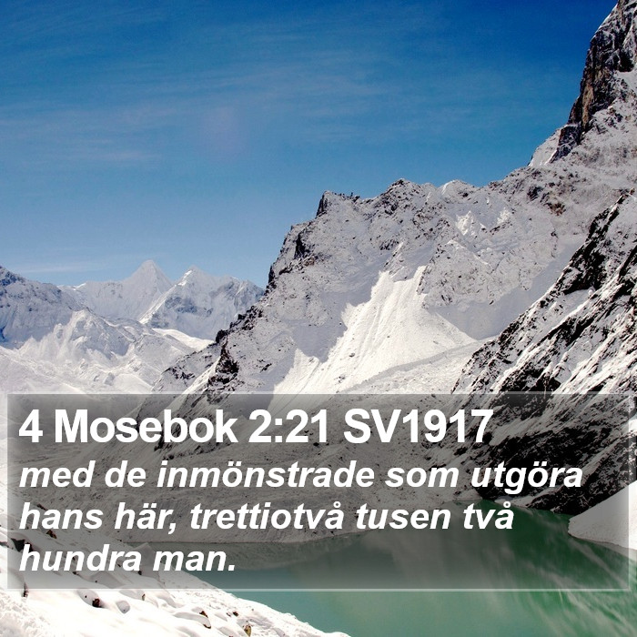 4 Mosebok 2:21 SV1917 Bible Study