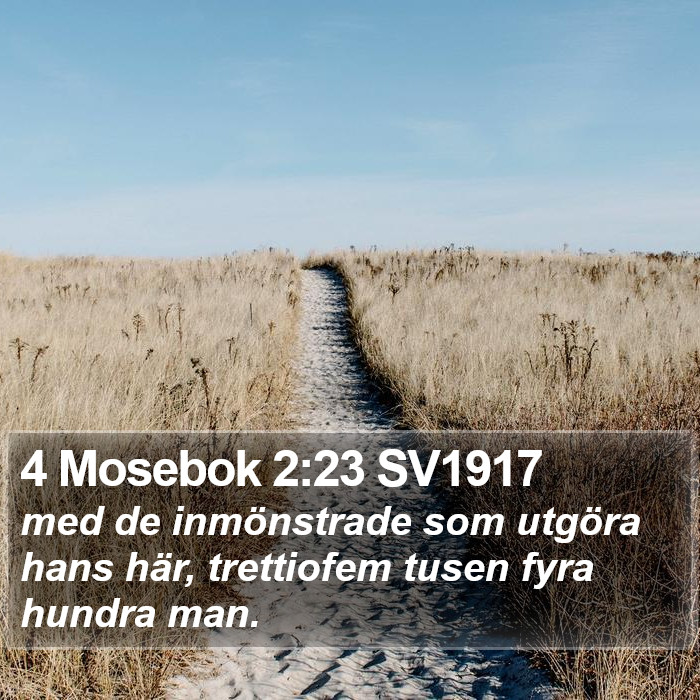 4 Mosebok 2:23 SV1917 Bible Study