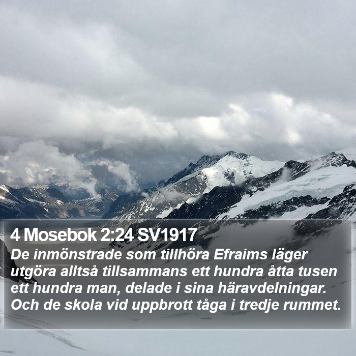 4 Mosebok 2:24 SV1917 Bible Study