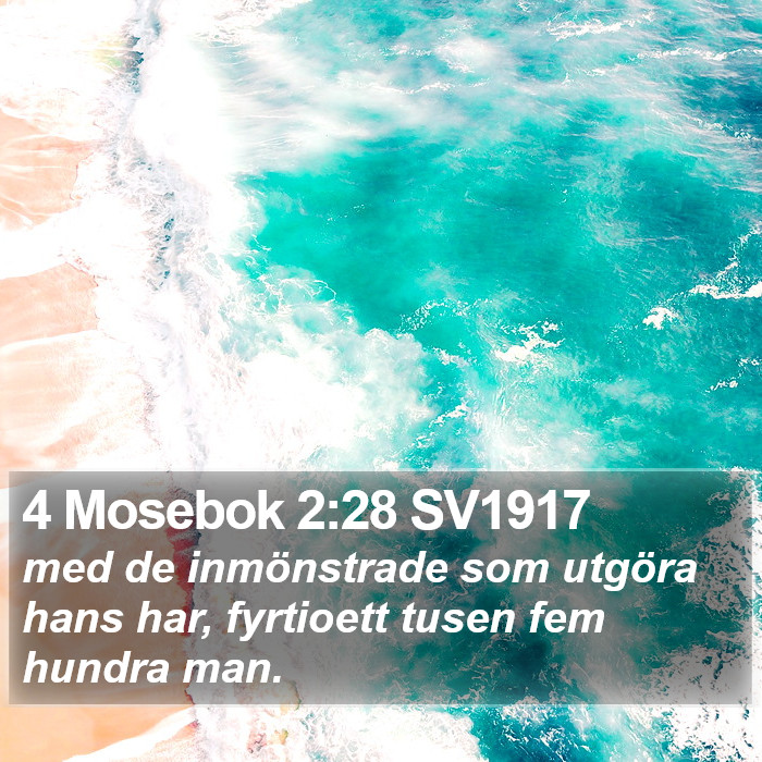 4 Mosebok 2:28 SV1917 Bible Study