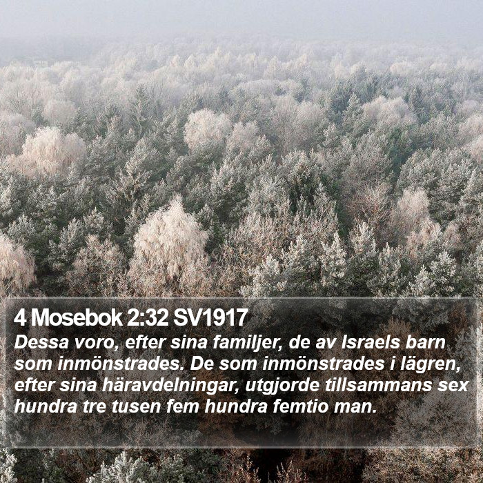 4 Mosebok 2:32 SV1917 Bible Study