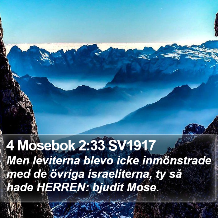 4 Mosebok 2:33 SV1917 Bible Study