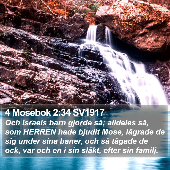 4 Mosebok 2:34 SV1917 Bible Study