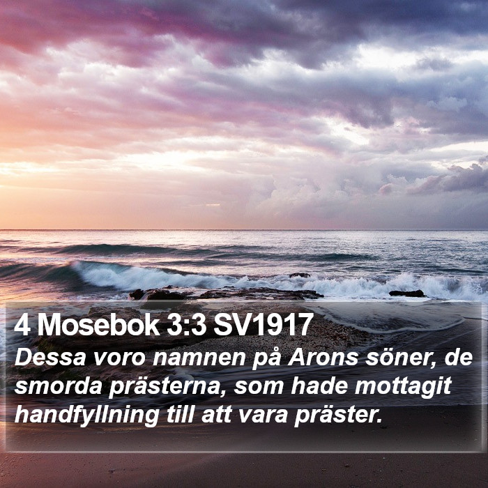 4 Mosebok 3:3 SV1917 Bible Study