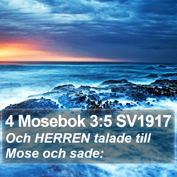 4 Mosebok 3:5 SV1917 Bible Study