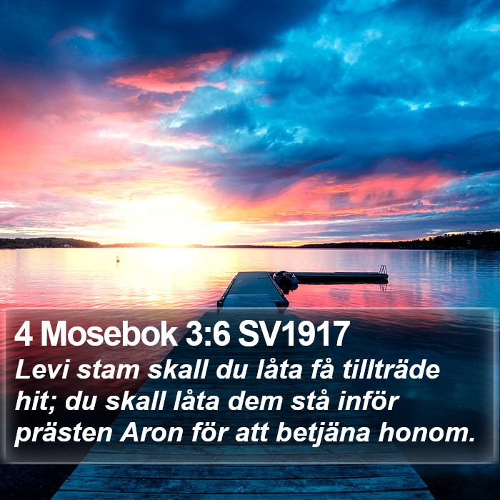 4 Mosebok 3:6 SV1917 Bible Study