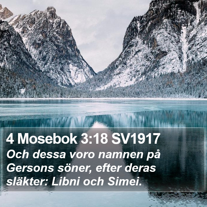 4 Mosebok 3:18 SV1917 Bible Study