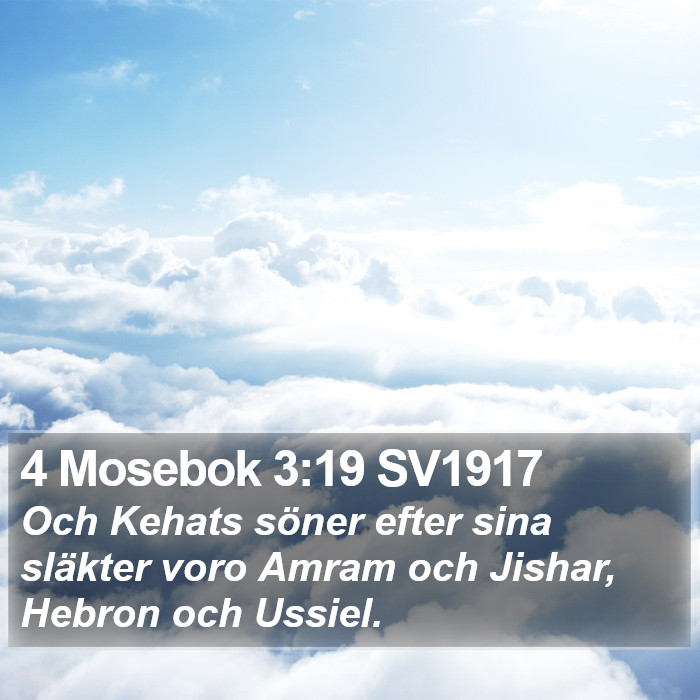 4 Mosebok 3:19 SV1917 Bible Study