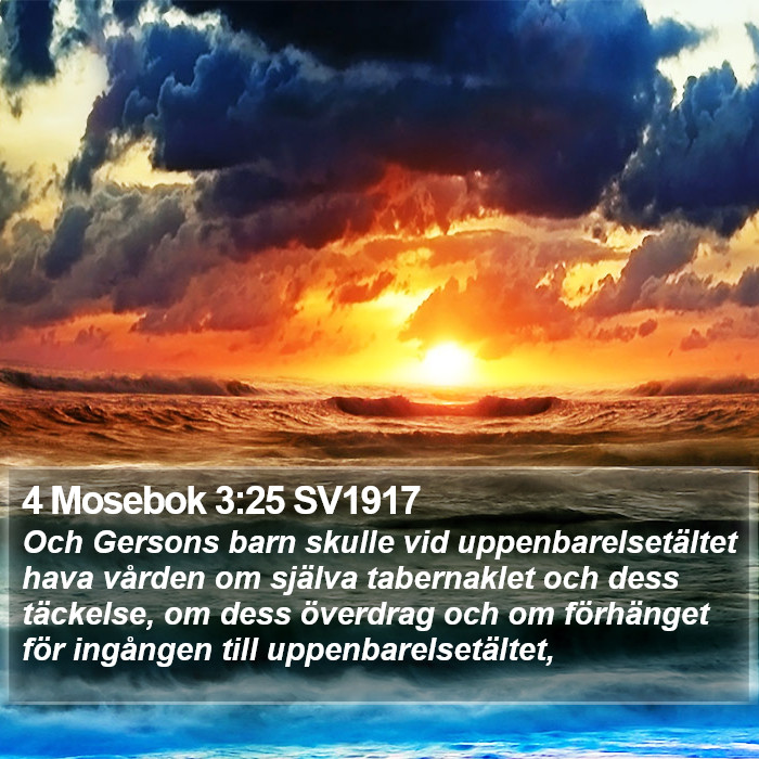 4 Mosebok 3:25 SV1917 Bible Study