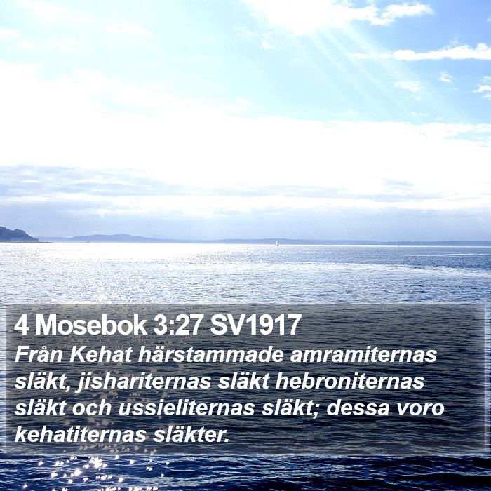 4 Mosebok 3:27 SV1917 Bible Study