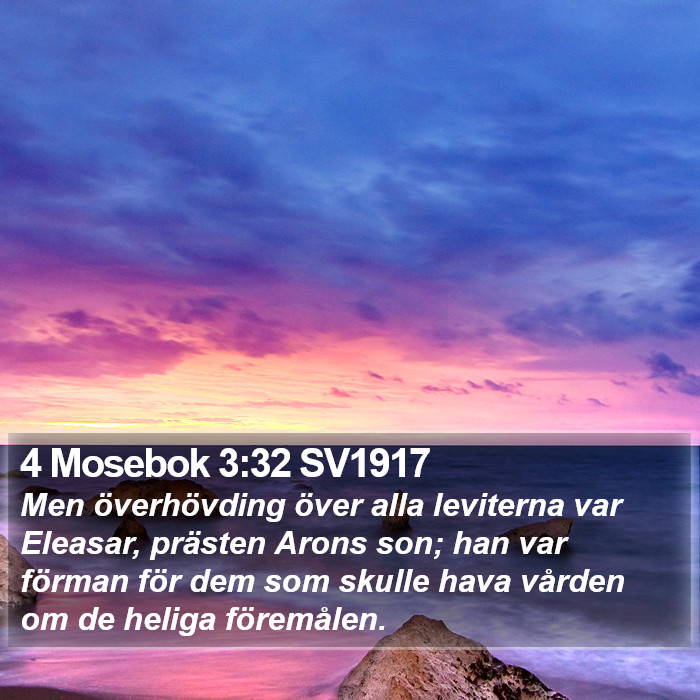 4 Mosebok 3:32 SV1917 Bible Study