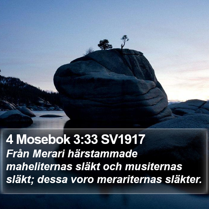 4 Mosebok 3:33 SV1917 Bible Study