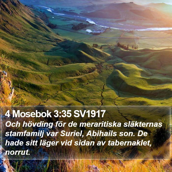 4 Mosebok 3:35 SV1917 Bible Study