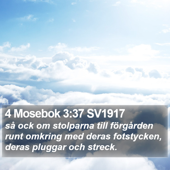 4 Mosebok 3:37 SV1917 Bible Study