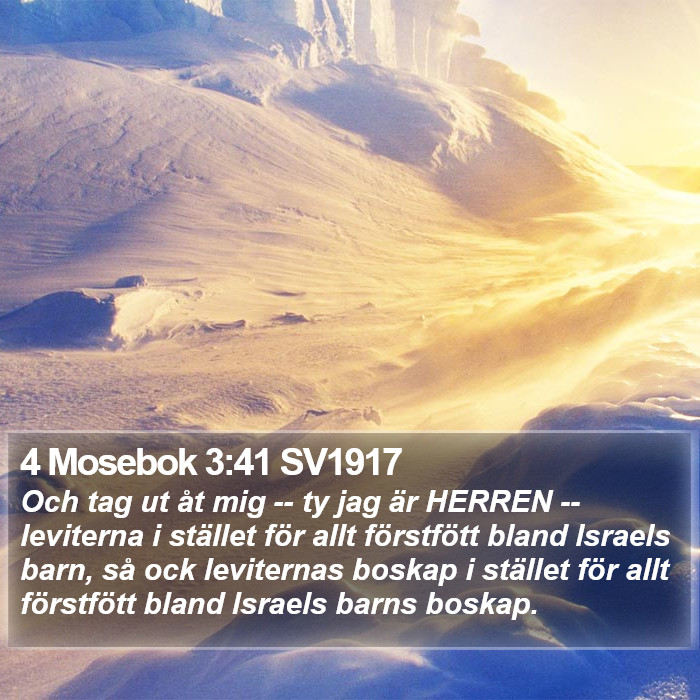 4 Mosebok 3:41 SV1917 Bible Study