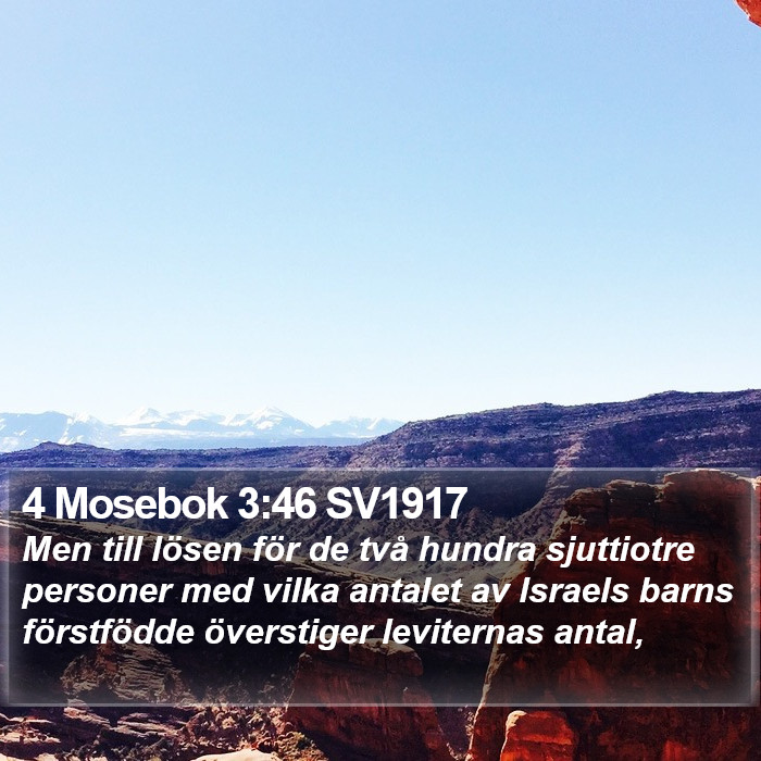 4 Mosebok 3:46 SV1917 Bible Study