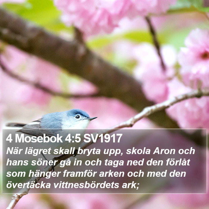 4 Mosebok 4:5 SV1917 Bible Study
