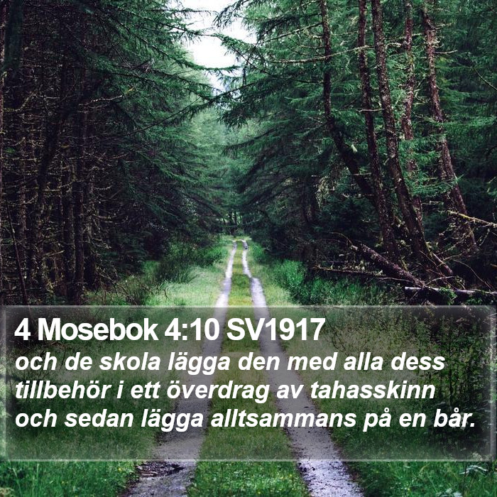 4 Mosebok 4:10 SV1917 Bible Study