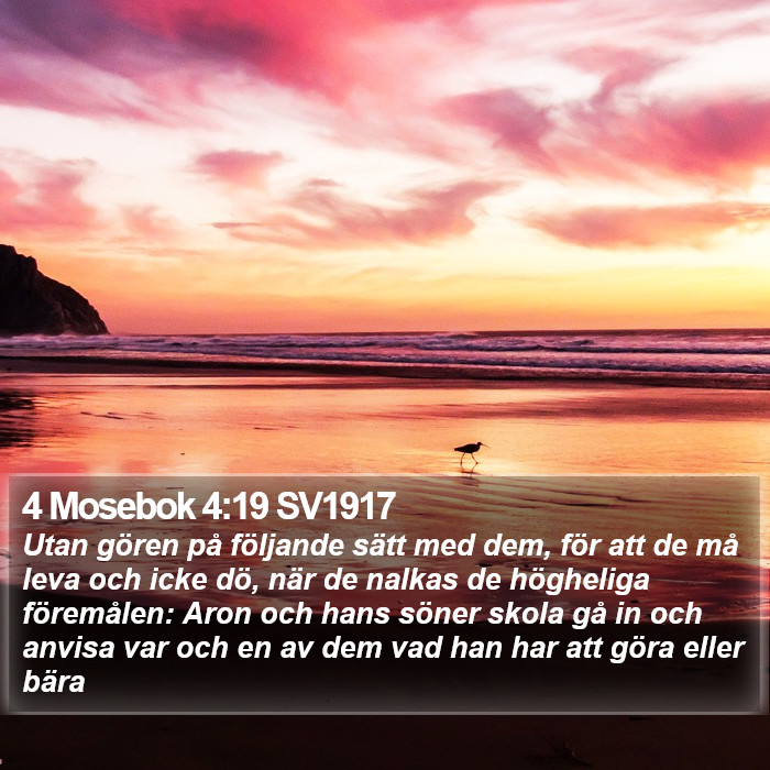 4 Mosebok 4:19 SV1917 Bible Study