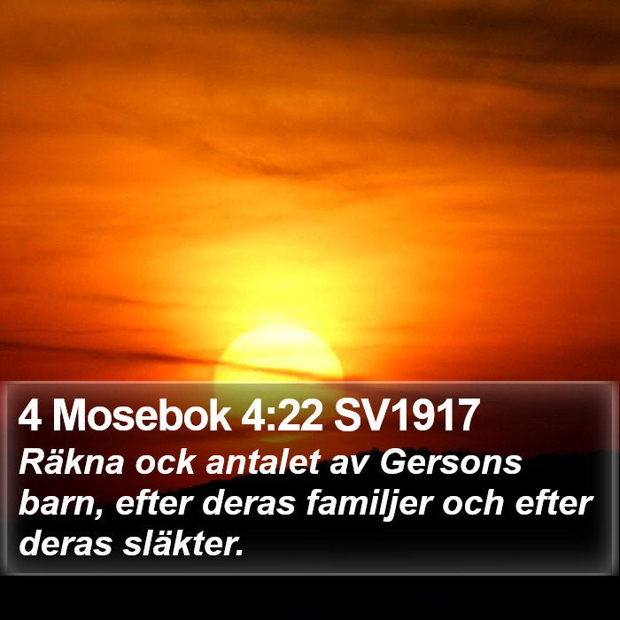4 Mosebok 4:22 SV1917 Bible Study