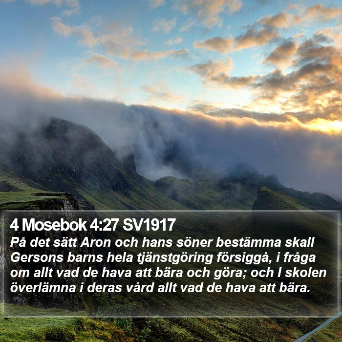 4 Mosebok 4:27 SV1917 Bible Study