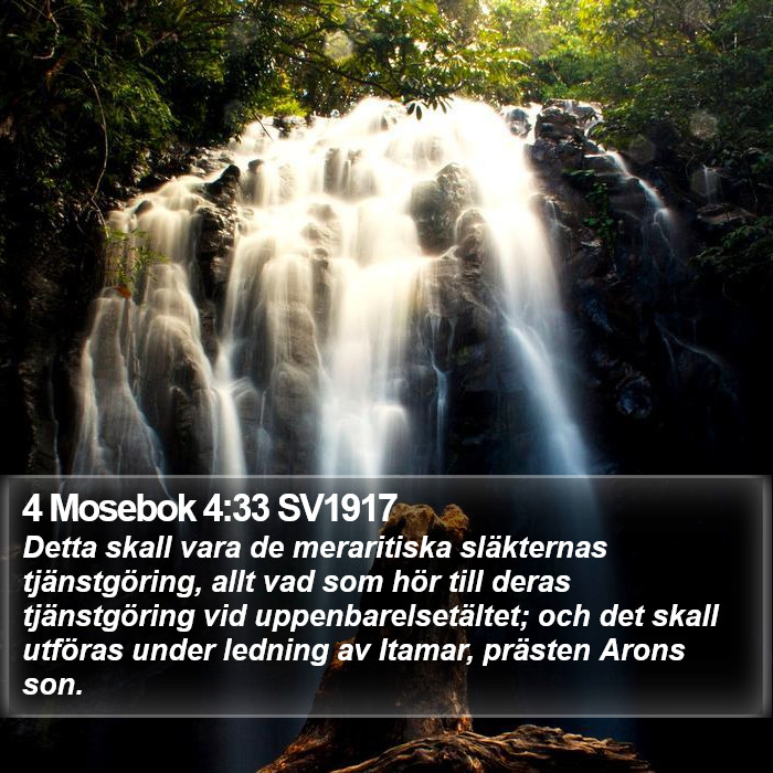 4 Mosebok 4:33 SV1917 Bible Study