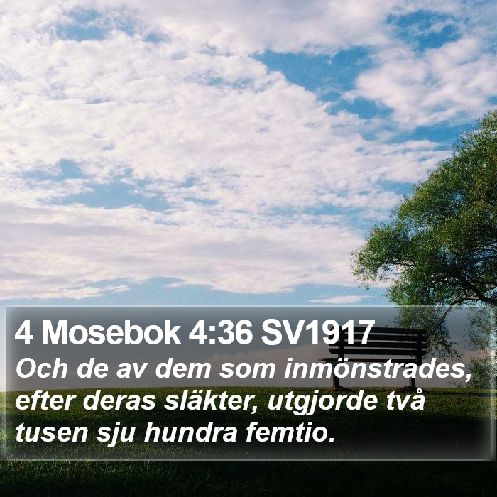 4 Mosebok 4:36 SV1917 Bible Study