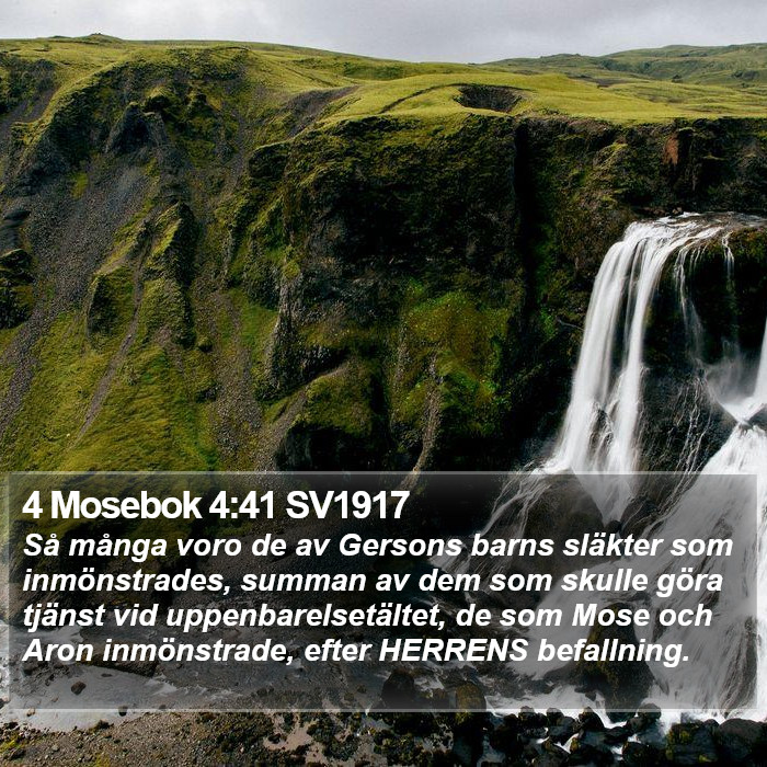 4 Mosebok 4:41 SV1917 Bible Study