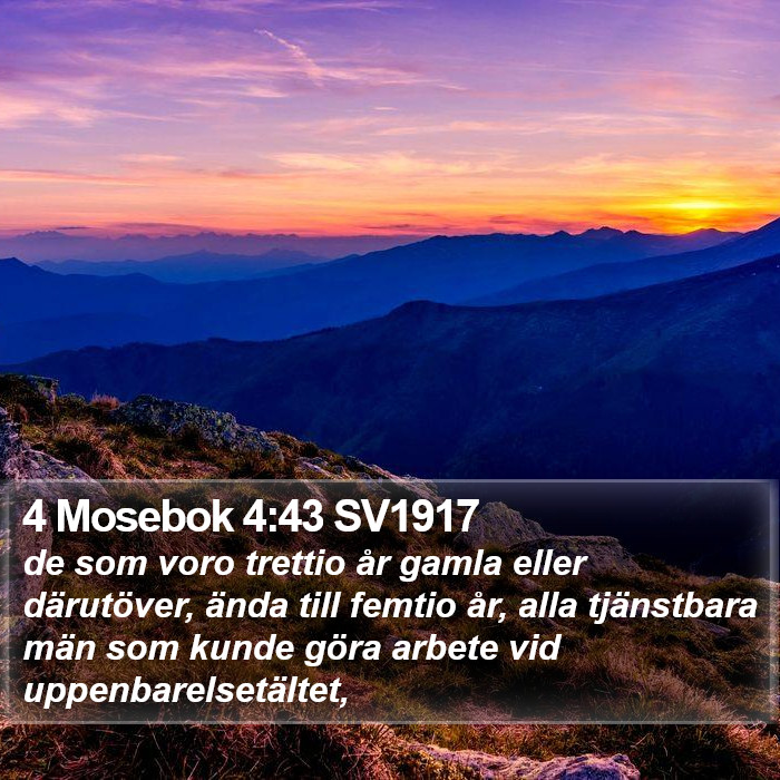 4 Mosebok 4:43 SV1917 Bible Study
