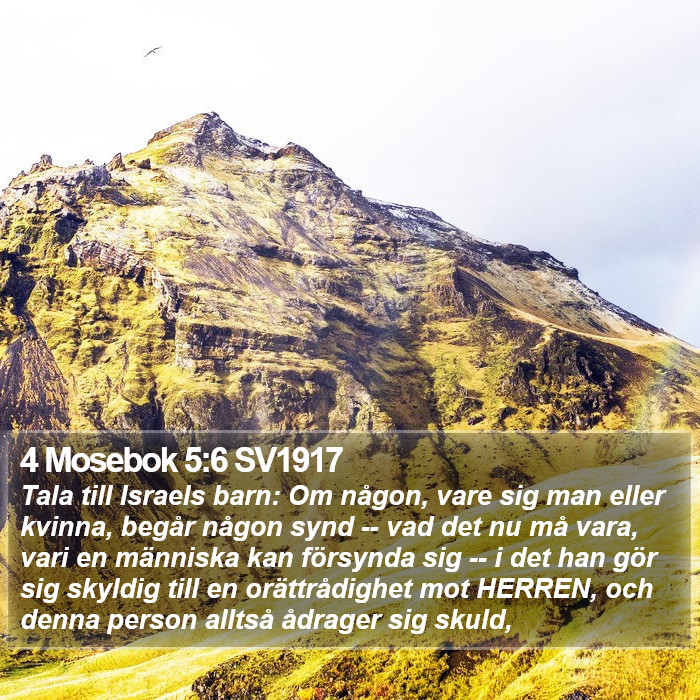 4 Mosebok 5:6 SV1917 Bible Study