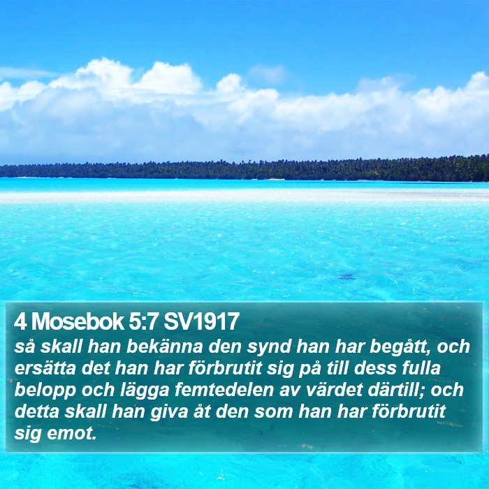 4 Mosebok 5:7 SV1917 Bible Study