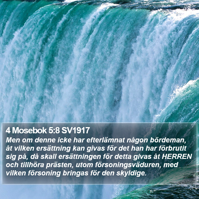 4 Mosebok 5:8 SV1917 Bible Study