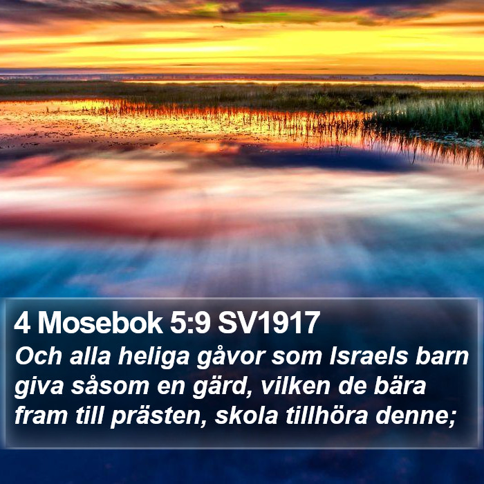 4 Mosebok 5:9 SV1917 Bible Study