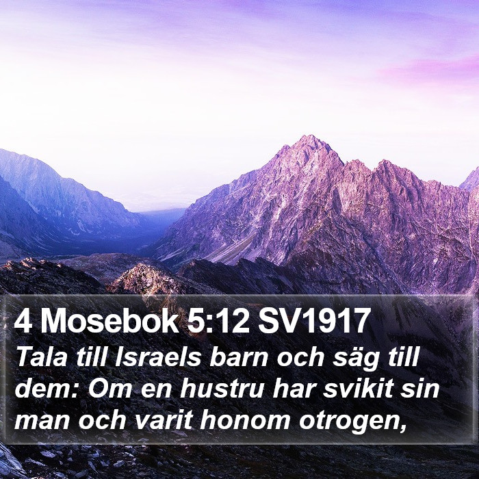 4 Mosebok 5:12 SV1917 Bible Study