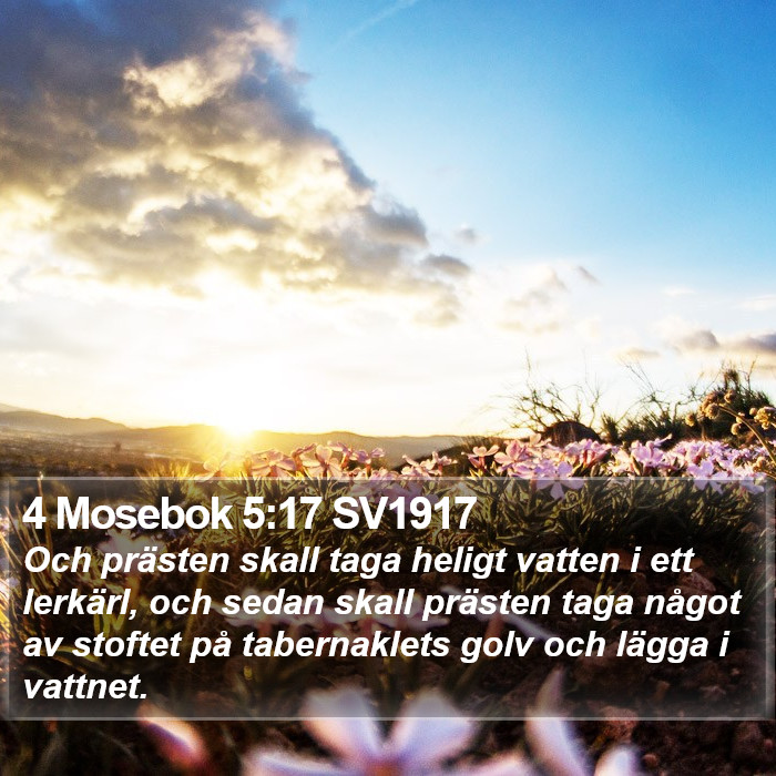 4 Mosebok 5:17 SV1917 Bible Study