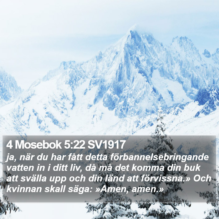 4 Mosebok 5:22 SV1917 Bible Study