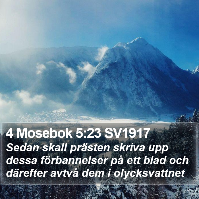 4 Mosebok 5:23 SV1917 Bible Study
