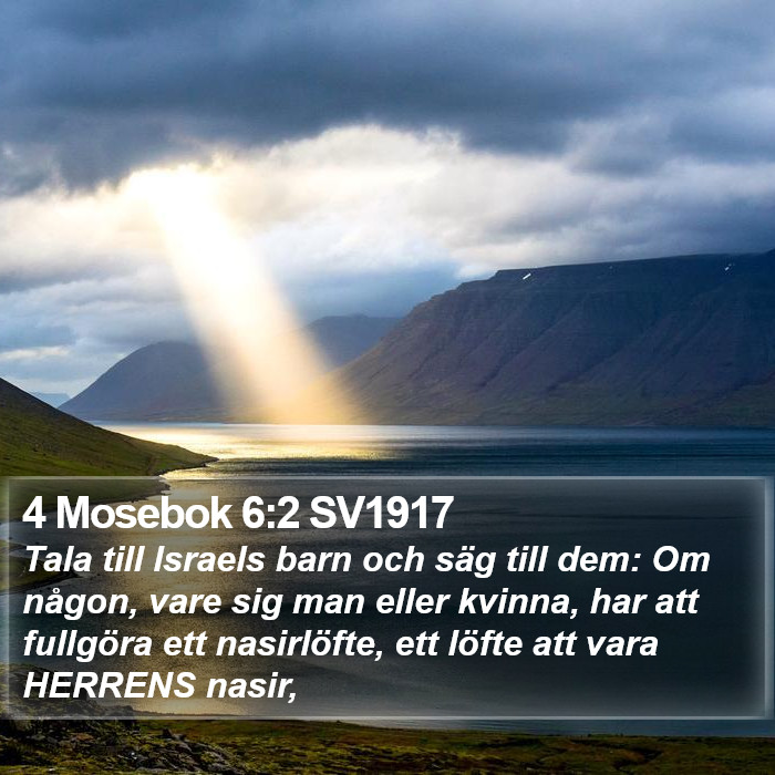 4 Mosebok 6:2 SV1917 Bible Study